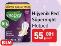 MOLPED HİJYENİK PED SÜPERNİGHT